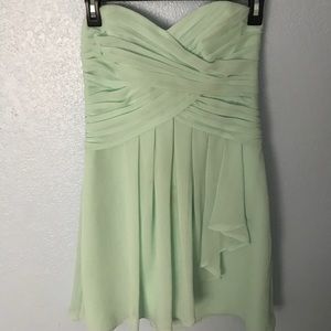 Teal David’s Bridal dress!